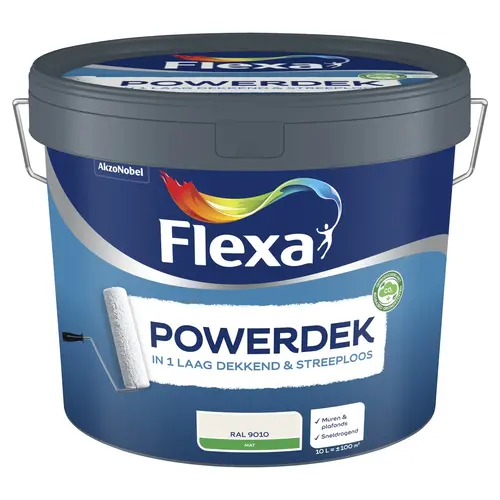 Flexa Powerdek Muren & Plafonds - RAL 9010