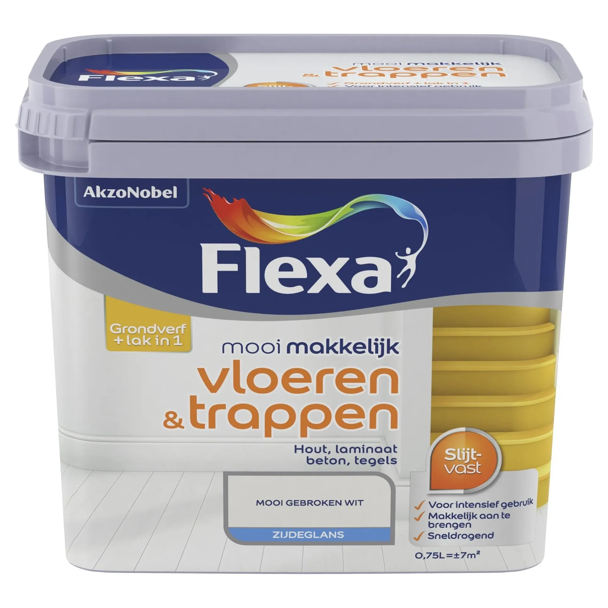 Flexa Mooi Makkelijk Vloeren en Trappen - Gebroken Wit / RAL 9010 afbeelding