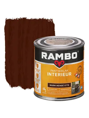 Rambo Pantserlak Interieur Transparant Zijdeglans - Warm wengé