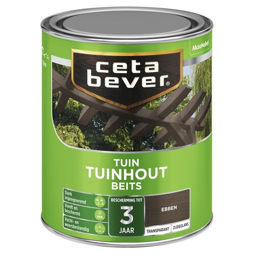 Cetabever Tuinhout Beits Transparant Zijdeglans - Ebben