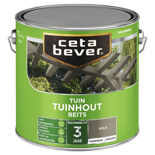 Cetabever Tuinhout Beits Transparant Zijdeglans - Grijs