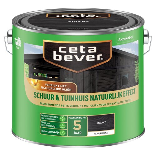 Cetabever Beits Schuur en Tuinhuis Natuurlijk Effect Mat - Zwart