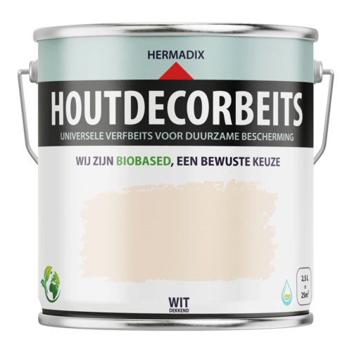 Hermadix Houtdecor Verfbeits - Wit