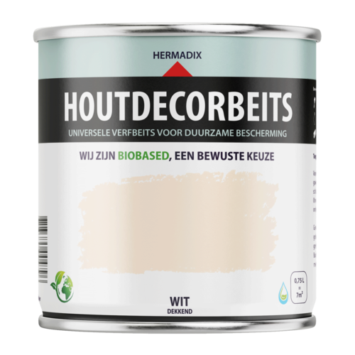 Hermadix Houtdecor Verfbeits - Wit