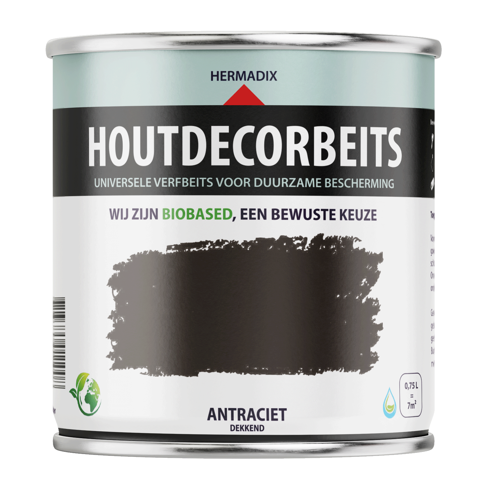 Hermadix Houtdecor Verfbeits - Antraciet afbeelding