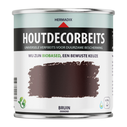 Hermadix Houtdecor Verfbeits - Bruin