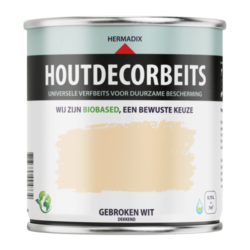 Hermadix Houtdecor Verfbeits - Gebroken Wit