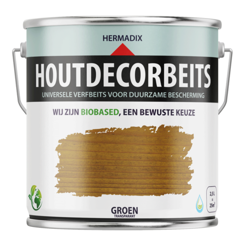 Hermadix Houtdecor Verfbeits Transparant - Groen