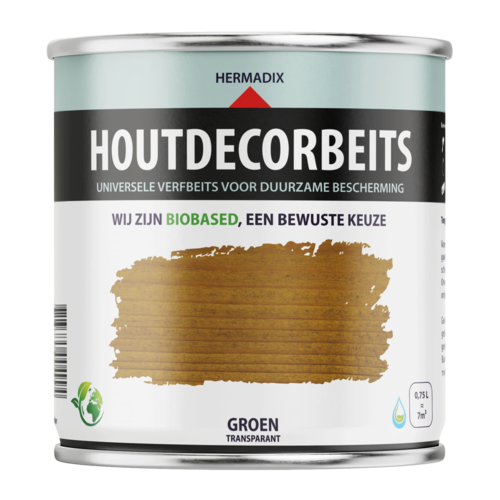 Hermadix Houtdecor Verfbeits Transparant - Groen