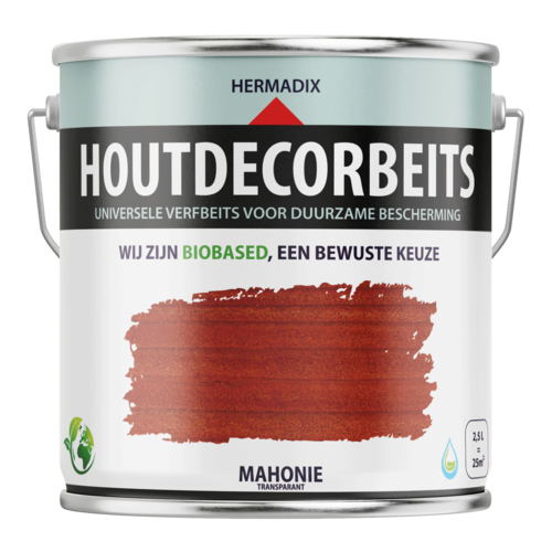 Hermadix Houtdecor Verfbeits Transparant - Mahonie