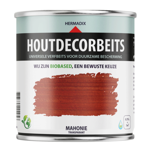 Hermadix Houtdecor Verfbeits Transparant - Mahonie