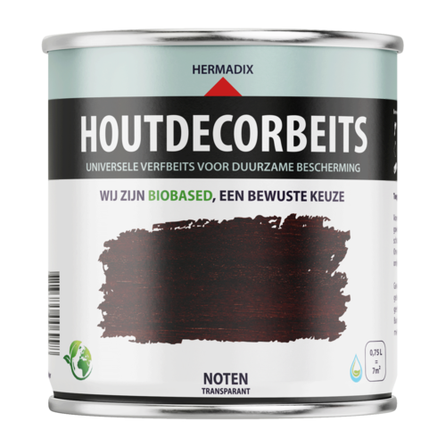 Hermadix Houtdecor Verfbeits Transparant - Noten