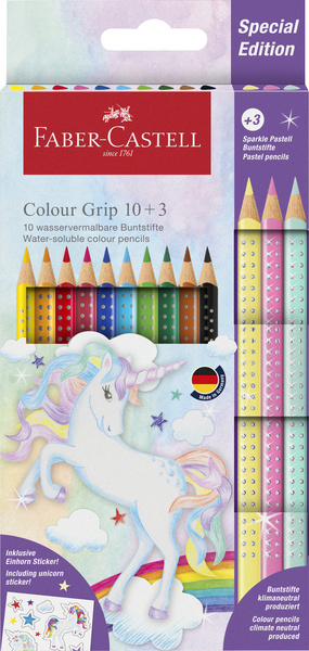 Faber Castell Kleurpotlood Grip Unicorn sparkle pastel kleurpotloden afbeelding