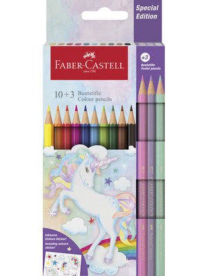 Faber Castell Kleurpotloden - Unicorn 10 + 3 Faber Castell Kleurpotloden - Unicorn 10 + 3