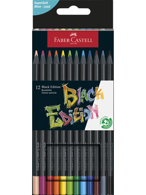 Faber Castell Kleurpotloden Black Edition in kartonnen etui Faber Castell Kleurpotloden Black Edition in kartonnen etui