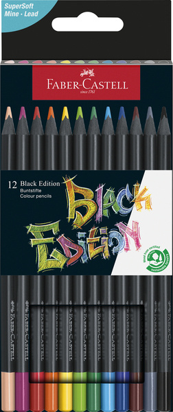 Faber Castell Kleurpotloden Black Edition in kartonnen etui afbeelding