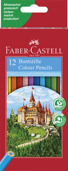 Faber Castell Kleurpotloden zeskantig in kartonnen afbeelding