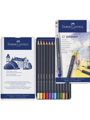 Faber Castell Goldfaber Kleurpotloden - 12 stuks in blik Faber Castell Goldfaber Kleurpotloden - 12 stuks in blik