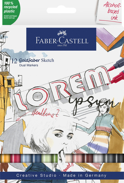 Faber Castell Sketchmarker Goldfaber etui op alcoholbasis