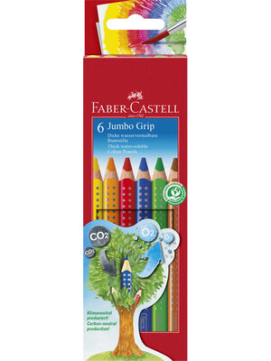 Faber Castell Jumbo Grip Kleurpotloden - set 6 stuks Faber Castell Jumbo Grip Kleurpotloden - set 6 stuks
