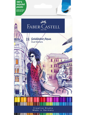 Faber Castell Goldfaber Aqua Dual Marker - set 12 stuks