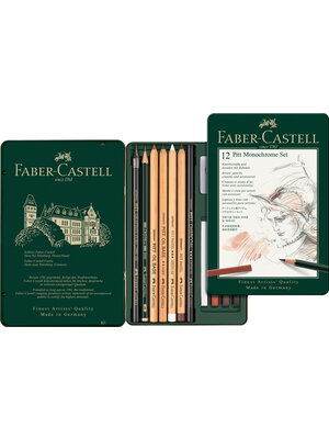 Faber Castell Pitt Monochroom - set 12-delig