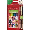 Faber Castell Kleurpotloden huidskleur - set 3 bicolor - Children of the world Faber Castell Kleurpotloden huidskleur - set 3 bicolor - Children of the world