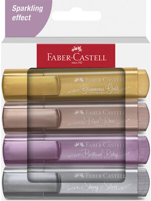 Faber Castell Markeerstiften 46 - set 4 stuks - metallic