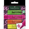 Faber Castell Markeerstiften 46 - set 4 stuks - neon Faber Castell Markeerstiften 46 - set 4 stuks - neon