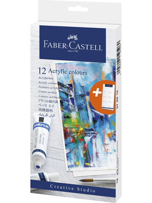 Faber Castell Acrylverf 12 stuks assorti kleuren