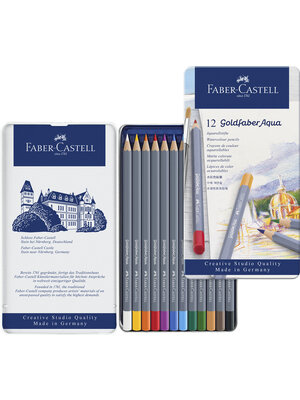 Faber Castell Aquarelkleurpotlood Goldfaber - etui 12 stuks Faber Castell Aquarelkleurpotlood Goldfaber - etui 12 stuks