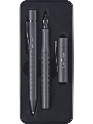 Faber Castell Balpen / Vulpen set Grip - zwart I Faber Castell Balpen / Vulpen set Grip - zwart I