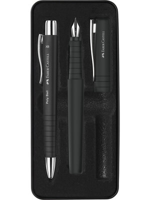 Faber Castell Balpen / Vulpen set Poly - Black Faber Castell Balpen / Vulpen set Poly - Black