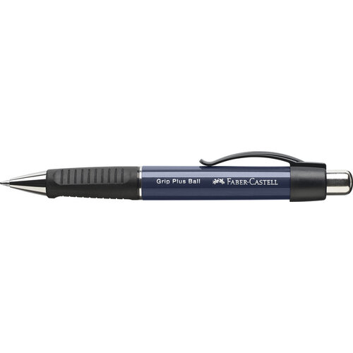 Faber Castell Balpen Grip Plus - Blauw Metallic