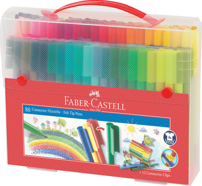 Faber Castell Cadeauset Connector koffer vilstiften afbeelding