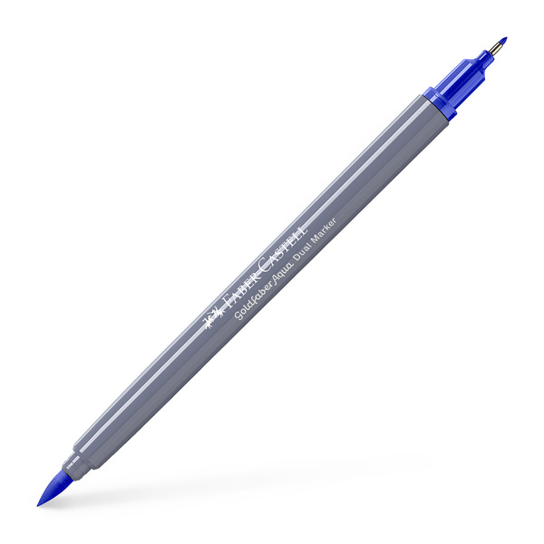 Faber Castell Duo aquarelmarker Goldfaber - 248 zeeblauw
