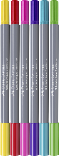 Faber Castell Duo aquarelmarker Goldfaber - etui 6 stuks Candy shop afbeelding