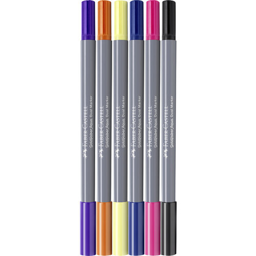 Faber Castell Duo aquarelmarker Goldfaber - etui 6 stuks Fantasy