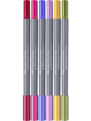 Faber Castell Goldfaber Aqua Dual Marker - set 6 stuks - Flowers