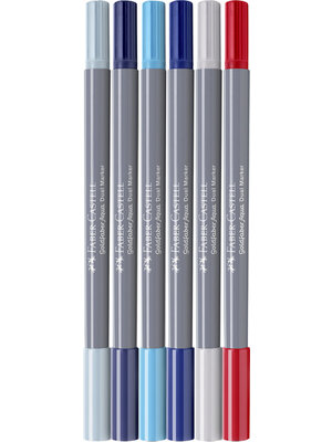 Faber Castell Duo aquarelmarker Goldfaber - etui 6 stuks Jungle