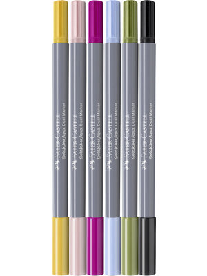 Faber Castell Duo aquarelmarker Goldfaber - etui 6 stuks Lettering