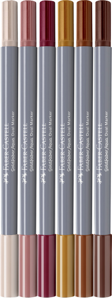 Faber Castell Duo aquarelmarker Goldfaber - etui 6 stuks BoHo afbeelding