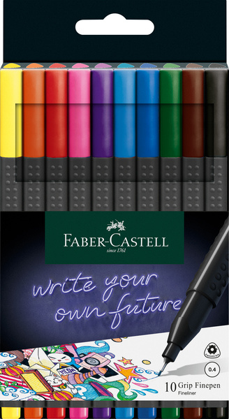 Faber Castell Fineliner Grip 0,4mm - etui a 10 stuks afbeelding