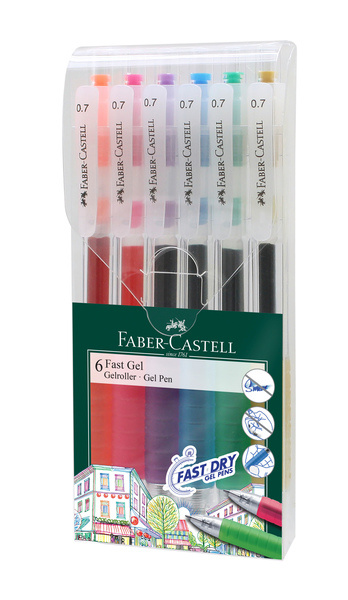 Faber Castell Gelpen Fast Gel etui - 0.7mm afbeelding