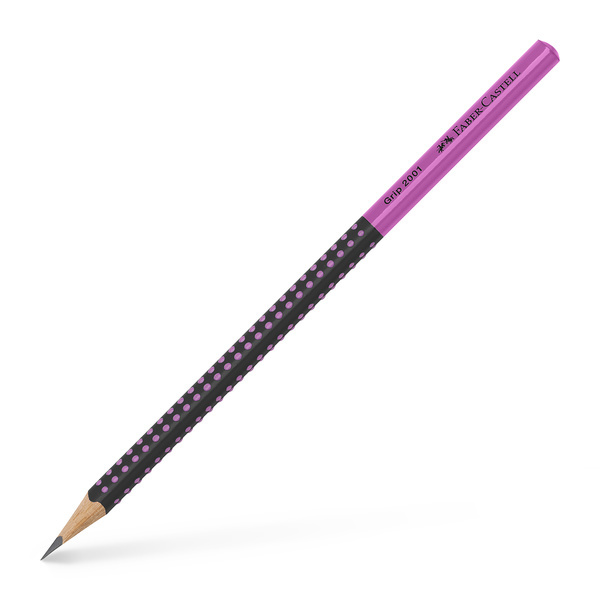 Faber Castell Grafietpotlood Grip 2001 - Zwart/Roze afbeelding