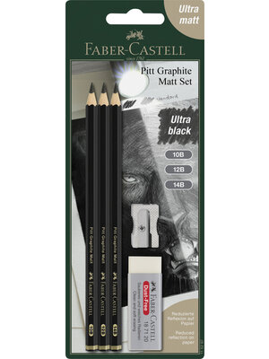 Faber Castell Grafietpotlood Pitt Mat set van 3 Faber Castell Grafietpotlood Pitt Mat set van 3