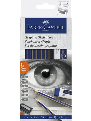 Faber Castell Goldfaber Grafietpotloden - set 6 stuks + accessoires Faber Castell Goldfaber Grafietpotloden - set 6 stuks + accessoires