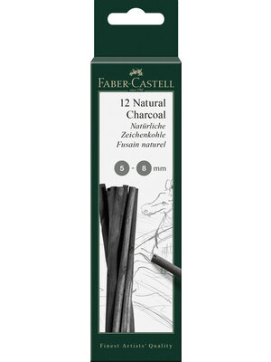 Faber Castell Pitt Monochroom Houtskool - 5-8 mm - 12 stuks
