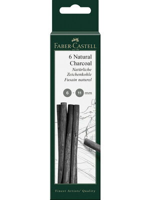 Faber Castell Pitt Monochroom Houtskool - 6-11 mm - 6 stuks