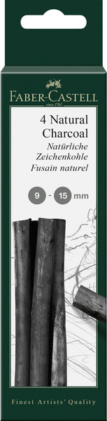 Faber Castell Houtskool Pitt Monochrome - 9-15 mm op blister afbeelding